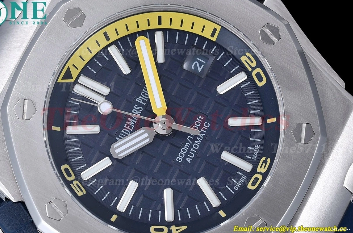RU Stk Offshore Royal MY8215 15710 SS Diver 42mm GDF Blue Oak 0107